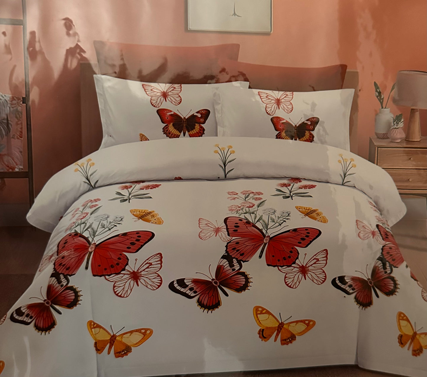 Bettwäsche-Set aus 100% Baumwolle-6 teilig