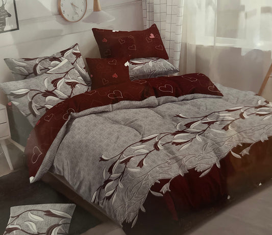 Bettwäsche-Set aus 100% Baumwolle-6 teilig