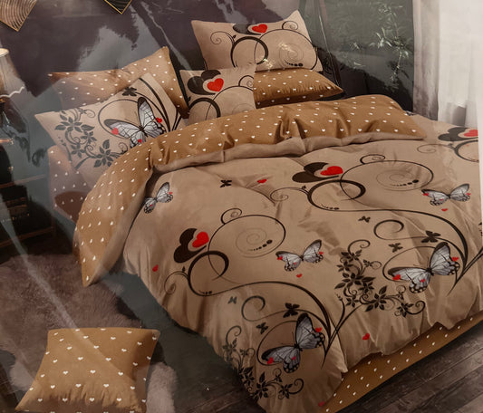 Bettwäsche-Set aus 100% Baumwolle- 6 teilig